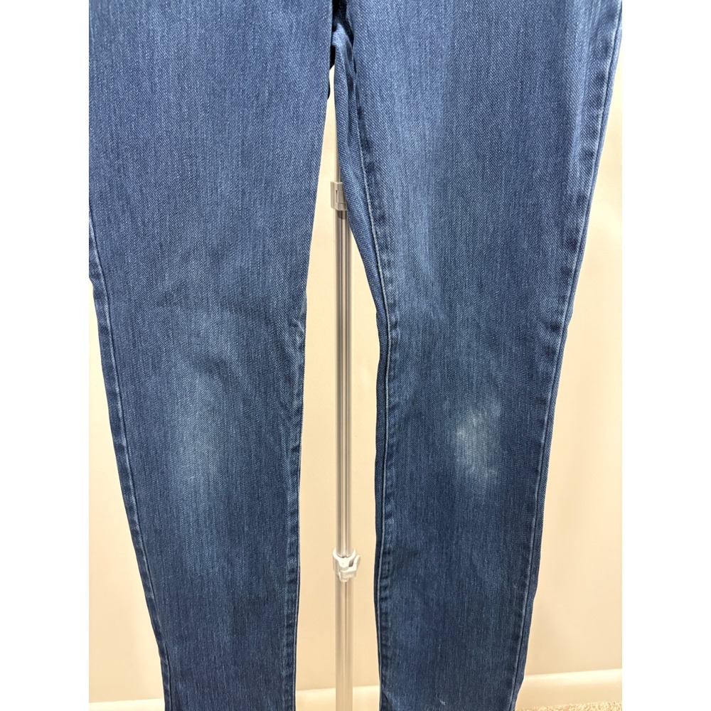 J McLaughlin Lexi Jeans Size 8 Dark Denim Stretch Gold Button Slim Fit 30" - Picture 3 of 8